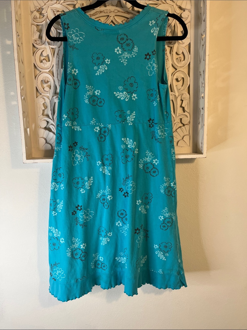 Fresh Produce, Teal Floral Sleeveless Faux-Wrap Midi Dress - Picture 5 of 5